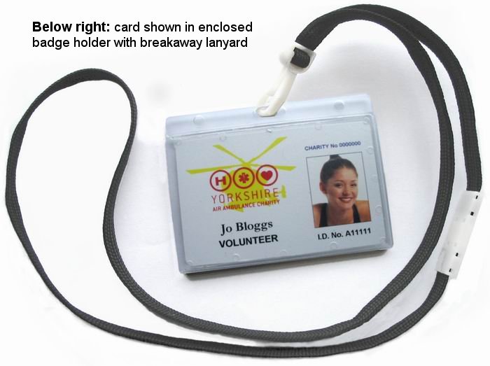 Photo ID in transparent holder with lanyard 700