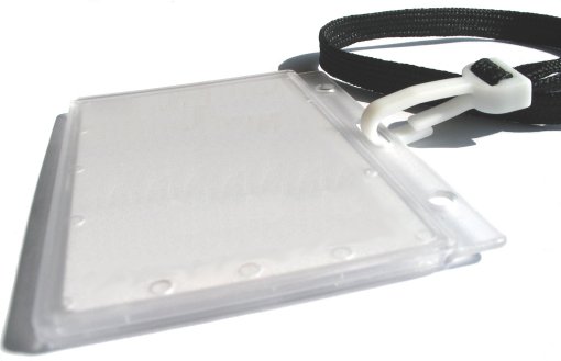 fasteners, Photo ID holder with lanyard side view